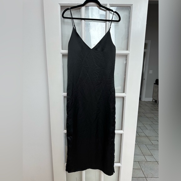 ROAM | Valencia Satin Black Slip Formal Midi Dress Size XS Cocktail Party - Picture 13 of 15